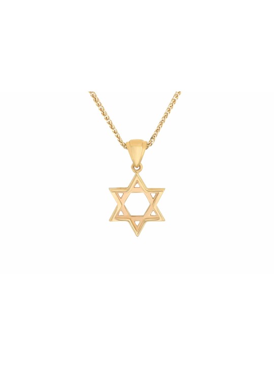 מגן דוד זהב קטן וקלאסי עם יהלומים , מתנות ט"ו באב , א